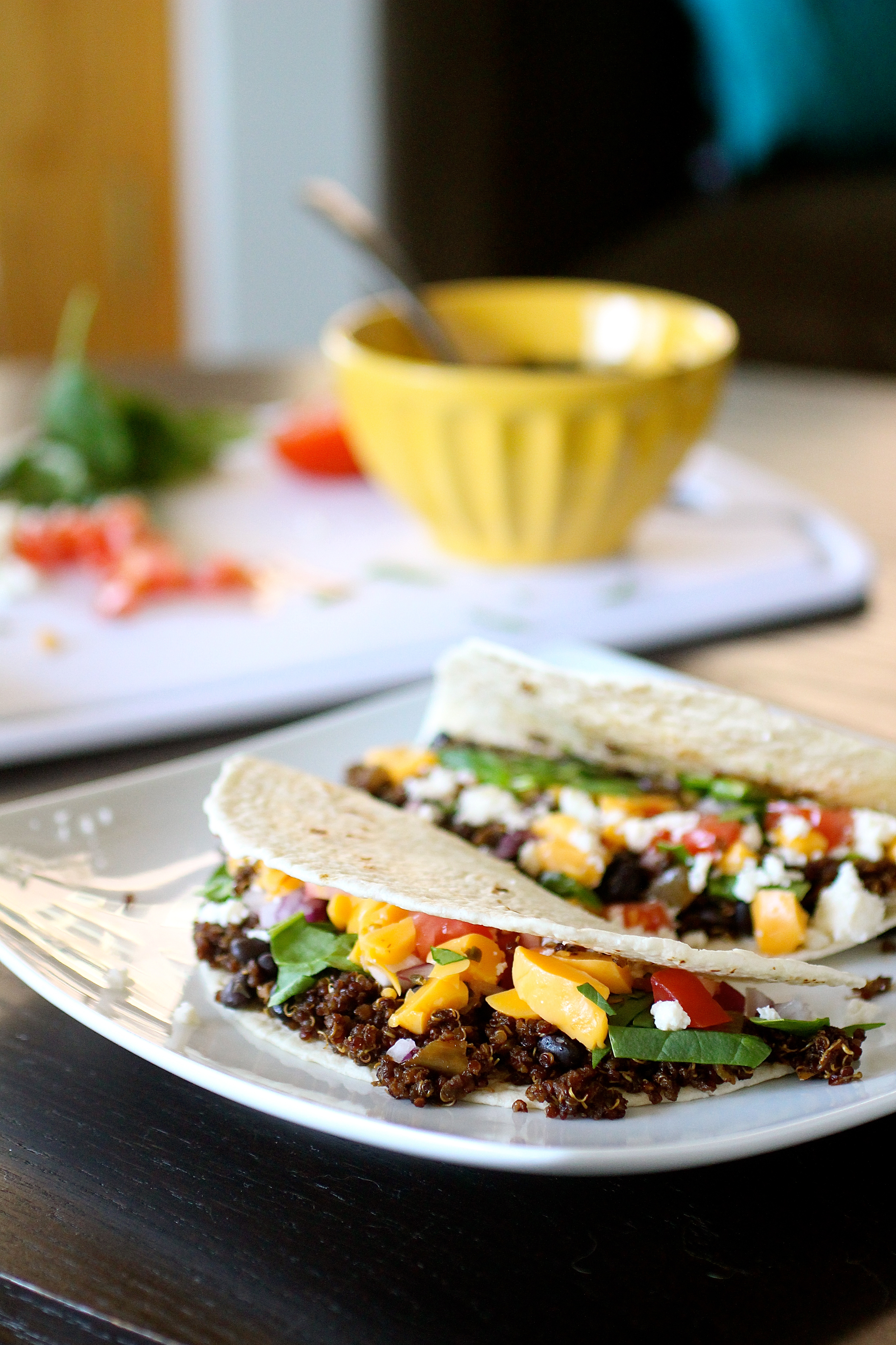 Black Bean And Quinoa Soft Tacos The Curvy Carrot